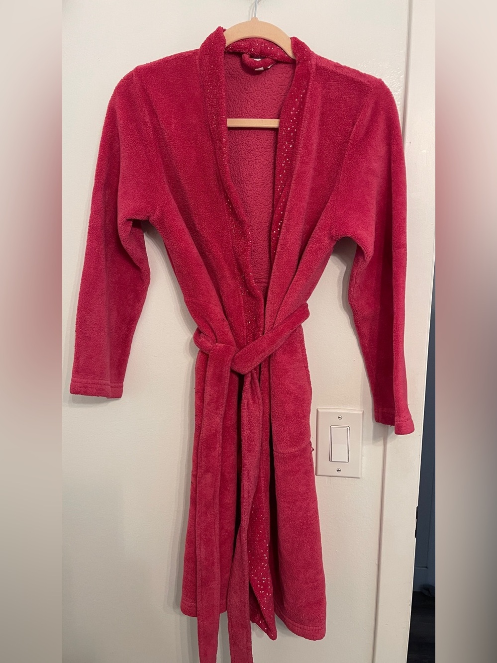 Ulta Beauty Red Plush Robe with Belt